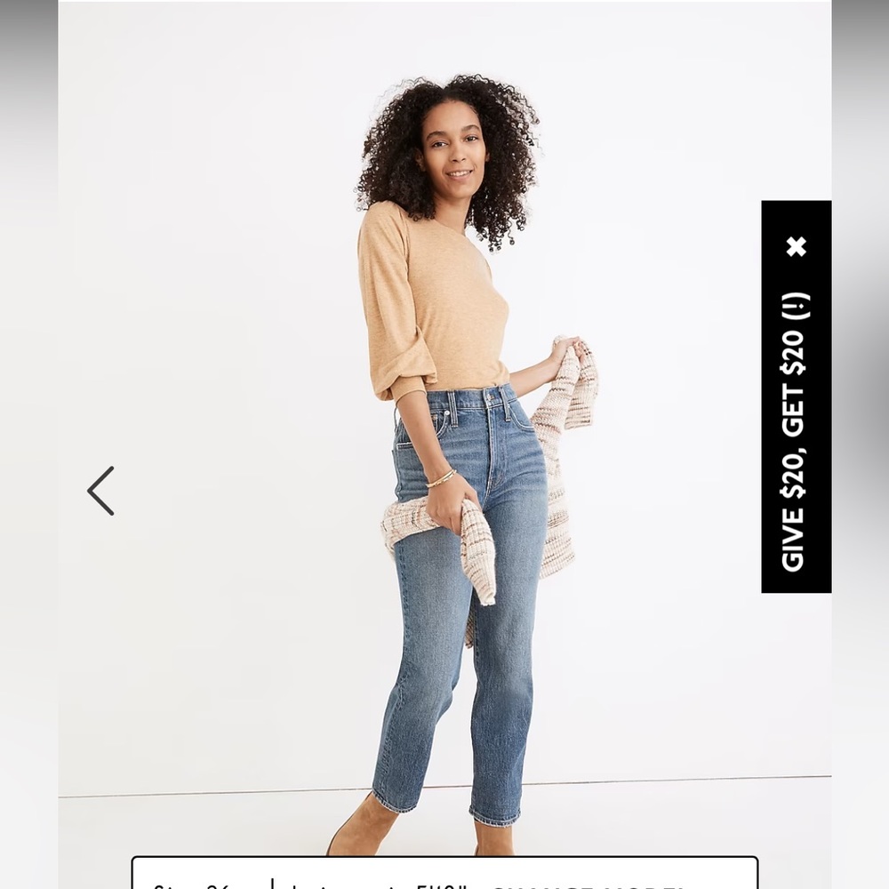 Madewell perfect vintage jeans-size 27